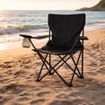 thumbnail image 3 of Sillas Plegables para Camping Pesca Playa y Exteriores de Lona Impermebale con Porta Vaso Ligera - Sillas para Exterior Ergonomica con Estructura de Acero y Funda Transportadora Set 2 Sillas, 3 of 5