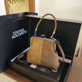 thumbnail image 5 of Women Fashionable Shoulder Bag Large Capacity Retro Flannel Handbag Clip Crossbody Bag Travel Shopping Work Shoulder Bag (Brown), 5 of 10