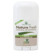 Miracle of Aloe's Nature Fresh Deodorant for Women or Men- Natural Formula W/No Aluminum or Harsh Chemicals- Long-Lasting Odor Control, Unscented 20% Pure UltraAloe Aloe Vera Gel, Cruelty-Free (1.5oz)