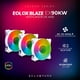 thumbnail image 3 of Kit 3 Ventiladores Gamer Balam Rush EOLOX BLAZE EX90KW 120mm ARGB Diseño Circular Rainbow 1200RPM Blanco 3 Pin Controladora BR-937955, 3 of 6
