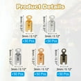 thumbnail image 2 of Uxcell 250Pcs Fold Crimp Ends Caps, Copper Fold Over Crimps Cord Ends Leather Ribbon Ending Clasp Tips Crimp End Tips for Jewelry Making, 5 Color (3 x 8mm), 2 of 6