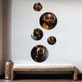 thumbnail image 3 of Designart "Black and Gold Crocus Artistry I" Floral Crocus Metal Wall Art Set of 5 Piece, 3 of 5