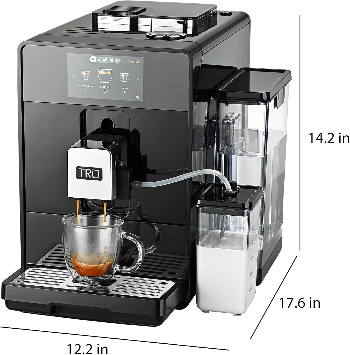 TRU Automatic Espresso and Coffee Machine, 19 Bar