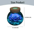 thumbnail image 3 of Desk Accessories Clearance Room Decor Preserved Real Blue Roses with Colorful Light Wishing Bottle Eternal Rose Never Withered Flowerstable Decor Christmas Anniversary Valentine's Blue 4.3Inch Red, 3 of 9