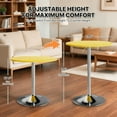thumbnail image 2 of XPOPR 23.5'' Round Bar Table, Adjustable Range  Wood Pub Table with Black Leg and Base for Living Room Dining Room Bar Cocktail Table Yellow, 2 of 10