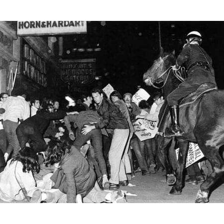 Demonstrators Pushed By New York City Police Anti-Wallace Demonstrators Outside Madison Square Garden Were On Hand For Segregationist George Wallace First Nyc Campaign Appearance Oct 25