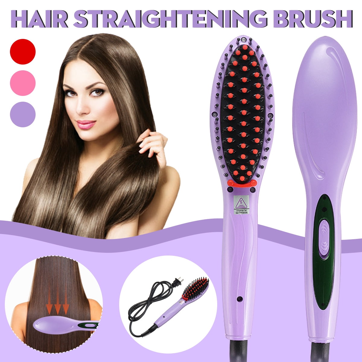 babyliss ceramic straightening brush hair straightener