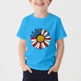 thumbnail image 2 of FAVIPT Girls 4th of July Shirt Summer 250 Years Boys American Flag Shirts Red White Blue Tshirts Independence Day Tee Blue,7-8Years, 2 of 6