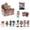 i_Black, variant on 8-Piece Collectible Action Figure Set - Highly Detailed Character Models for Desk, Shelf & Display Case