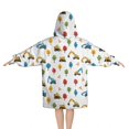thumbnail image 2 of Cartoon Construction Vehicles Trees Blanket Hoodies for Kids 6-13YR Oversize Wearable Blanket Hoodies for Boys Girls Teens, 2 of 7