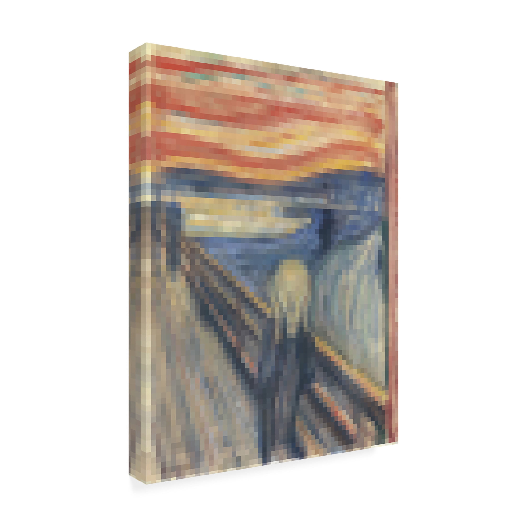 Trademark Fine Art Studio W Pixelated The Scream Canvas Wall Art