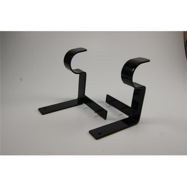 KwikHang KH1INBK Curtain Rod Bracket, Emel, Black