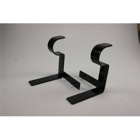 Kwik Hang 6717490 Enamel Black No Drill Curtain Rod Bracket