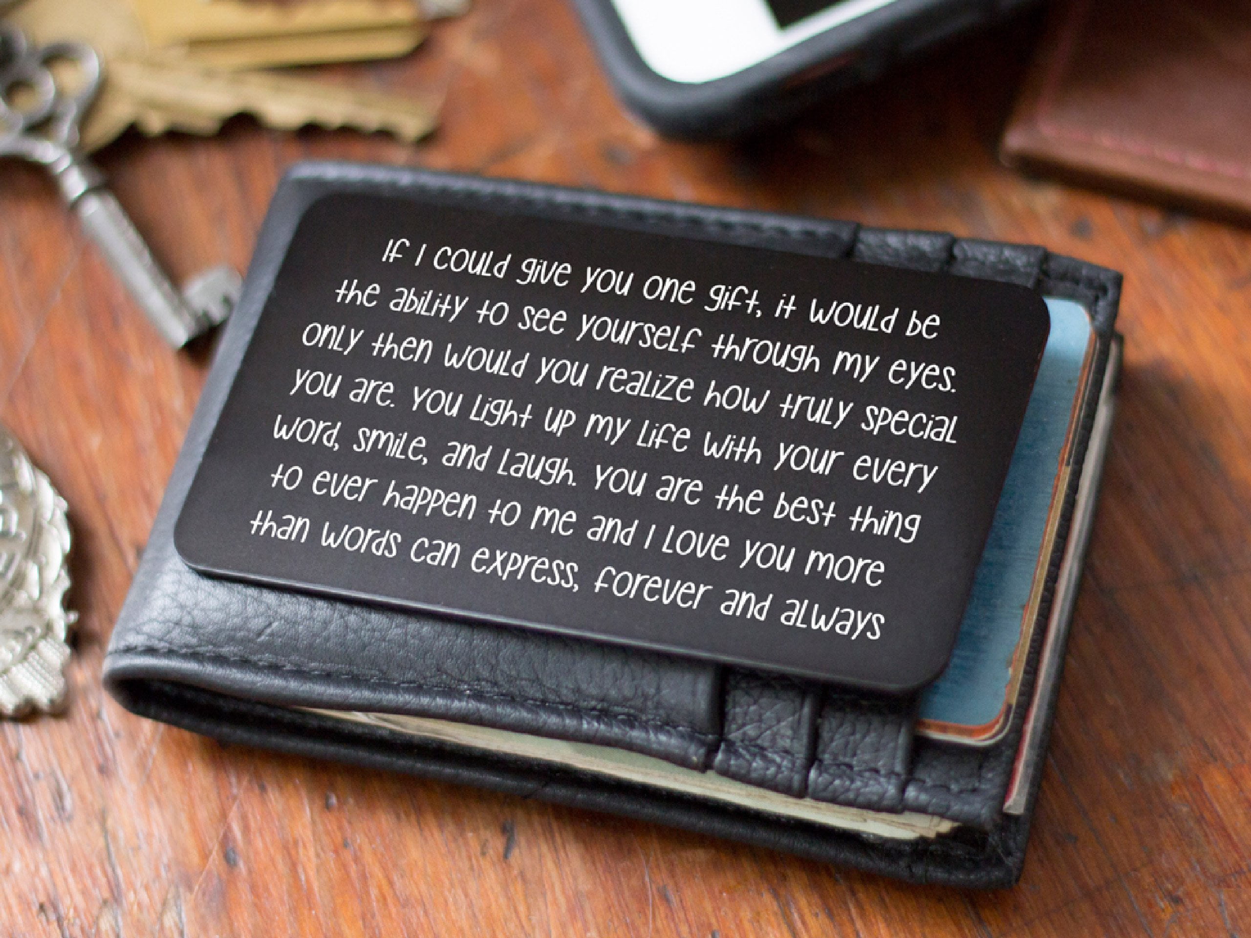 Engraved Wallet Insert,little Sister Take This With You Everywhere You Go To Remember,gifts For Little Sister Love Card Birthday Gifts