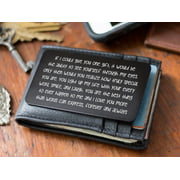Laser Engraved Wallet Card for Husband or Wife - "If I Could Give You One Gift"