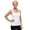 #01-White, variant on Women's Square Neck Sleeveless Double-Layer Tank Tops Basic Tight T Shirts