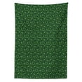 thumbnail image 3 of Ambesonne Irish Tablecloth Rectangular Table Cover, Intricate Clover Twigs, 60"x84", Black Lime Green, 3 of 4