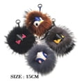 thumbnail image 3 of Little Angry Monster Fox Fur Plush Pendant Bag Ornament Car Keychain, 3 of 7