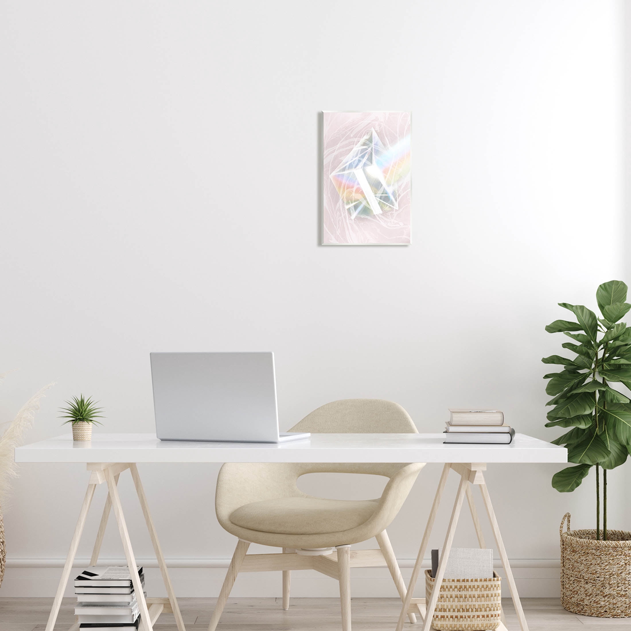 Pastel Prism Rainbow Reflection Abstract Graphic Art Unframed Art Print Wall Art