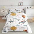 thumbnail image 2 of Airplane Comforter Set Twin Cartoon Aircraft Bedding Set Sky Sun Clouds Balloon Bedding Comforter Sets Reversible Halloween Quilt Duvet Room Decor 1 Pillow Case, 2 of 6