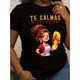 thumbnail image 1 of 1pc Mexican Mom Funny Print T-Shirt, Cotton Casual Crew Neck Short Sleeve Tee, Regular Fit Knit Fabric, all-Season Pullover with Slight Stretch - Black, 1 of 6