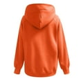 thumbnail image 3 of Fiaer,Womens Loose Fit Full Zip Hoodies,Women's Plus Size Long Sleeve Hooded Sweatshirts,Ladies Casual Trendy Tops with Pockets Orange XXL, 3 of 3