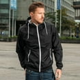 thumbnail image 5 of Build Your Brand Mens Zip Up Wind Runner Jacket, 5 of 5