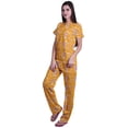 thumbnail image 2 of Moomaya Womens Printed Tee and Pajama Set PJs,Short Sleeve Sleepwear Nightwear Loungewear S-XXL, 2 of 7