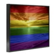 thumbnail image 4 of Stupell Industries Rainbow Sunset Beach Coastal Painting Black Framed Art Print Wall Art, 14 x 11, 4 of 10