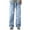 Light Blue, variant on Mens Jeans Bootcut Relaxed Fit Straight Casual Distressed Irregular Hole Straight Leg Denim Pants