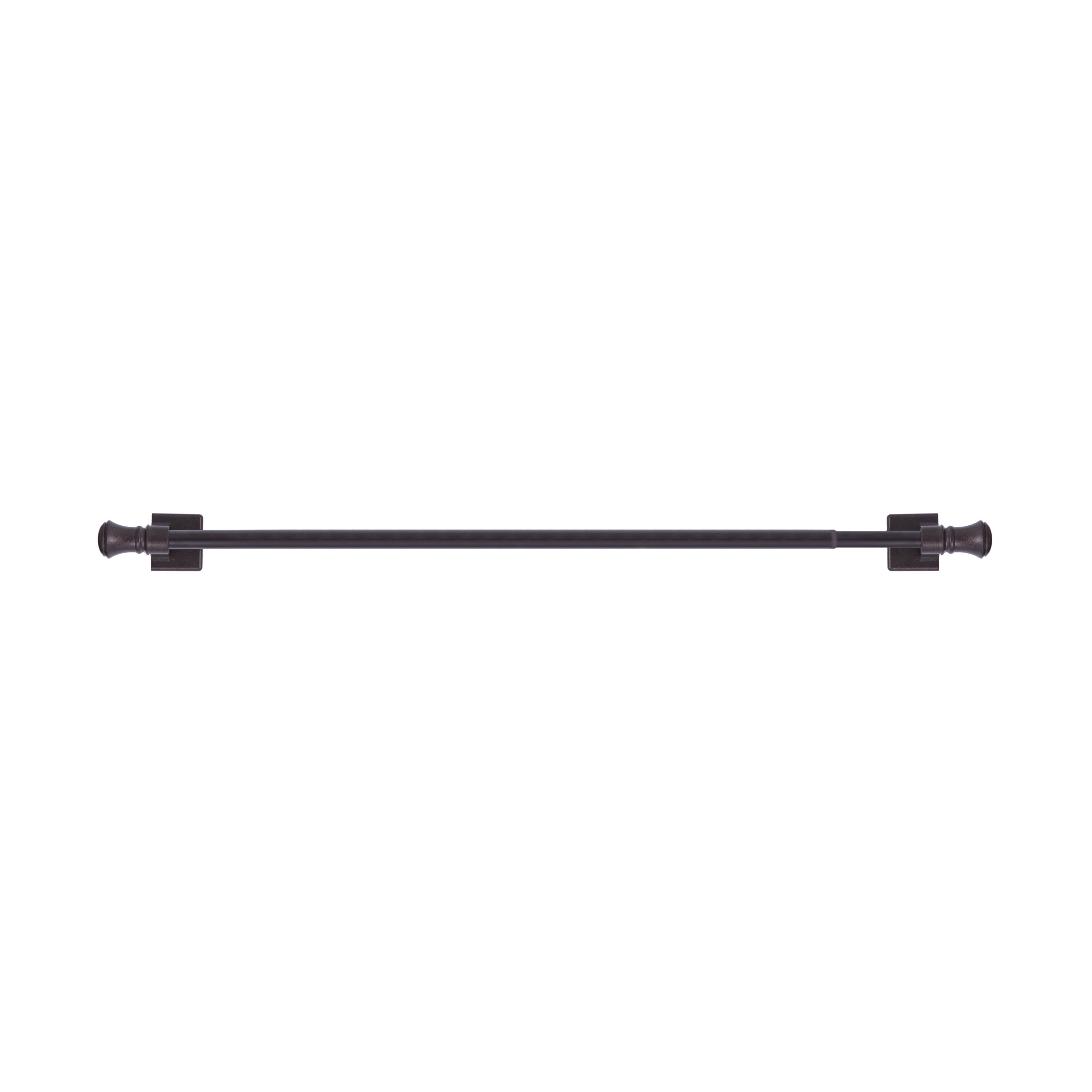 (3 pack) Mainstays 16-28 in. Cameron Adjustable Steel/Plastic Magnetic Drapery Rod, 7/16 in. Diameter, Bronze