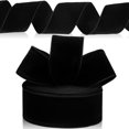 thumbnail image 1 of Cinta decorativa Yungyan de terciopelo negro, 6,4 cm x 55 m, impermeable, 1 of 6