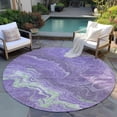 thumbnail image 6 of Addison Rugs Chantille Indoor/Outdoor Transitional Abstract Purple Washable Round Rug, 8' x 8', 6 of 6