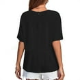 thumbnail image 6 of Round Neck Tops for Women Dressy Short Sleeve Elegant Summer Peplum Pleated Flowy Casual Blouse Shirt Trendy 2025, 6 of 6