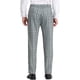 thumbnail image 3 of Pantalones de hombre INSPIRE CHIC de cuadros, corte regular, frente plano, elásticos, a rayas, 38 gris y negro, 3 of 7