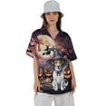 thumbnail image 4 of Spooky Halloween Night Witch Jack Russell Terrier Glowing Pumpkins Hawaiian Shirt Breathable Summer Unisex Merch Parson Jack Dog Lover - 12015, 4 of 6