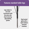 thumbnail image 7 of Tall Trapezoid Desk - Maple/Black/Black, 7 of 7