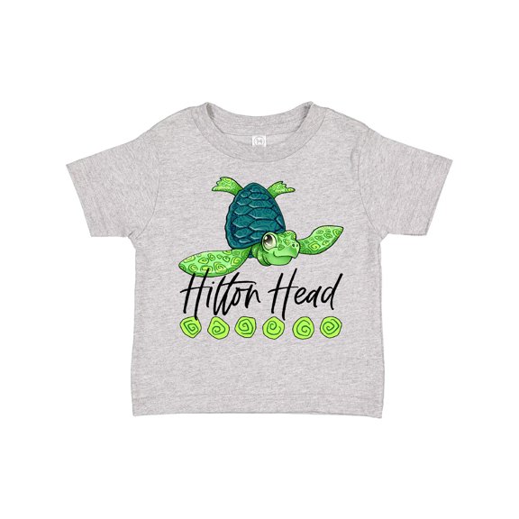 Inktastic Hilton Head Cute Smiling Sea Turtle Boys or Girls Toddler T-Shirt