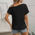 thumbnail image 7 of Babysbule Women's Shirts Fashion Womens Sequins Off The Shoulder V-Neck Short Sleeve Tops Blouses, 7 of 7