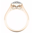 thumbnail image 2 of Dazzlingrock Collection 0.50 Carat (ctw) 14K White Diamond Ladies Cluster Engagement Ring 1/2 CT, Rose Gold, Size 7, 2 of 7