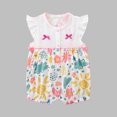 thumbnail image 2 of Hrsba Fruit Print Short Sleeved Jumpsuit Newborn Thin Climbing Suit Boys Girls Romper 0-24 Months Short Sleeve Sleeve Flower Print Romper Sleepwear Loungewear, 2 of 3