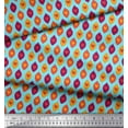 thumbnail image 2 of Soimoi Blue polyester Crepe Fabric Colorful Heart Fabric Prints By Yard 42 Inch Wide, 2 of 3