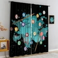 thumbnail image 3 of Abstract Blue Tie-Dye Blackout Curtains, Pool Table 3D Billiards Soundproof Curtains, Window Treatments Do Not Fade Pattern Clear for Living Room Bedroom Kitchen Dining Room Kid Room-W84xL84in, 3 of 5