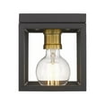 thumbnail image 4 of 1 Light Flush Mount Frame Finish Matte Black + Brushed Nickel, 4 of 7