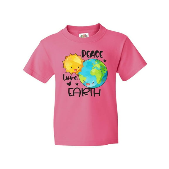 Inktastic Earth Day Peace Love Earth Youth T-Shirt