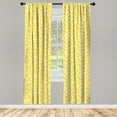 thumbnail image 5 of Ambesonne Modern Window Curtains, Pineapple Fruit, Each 28" W x 63" L, White and Yellow, 5 of 5