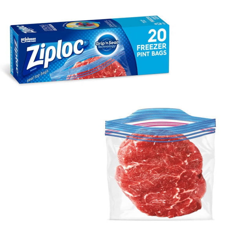 Ziploc Freezer Bags Pint, 20 Count (Pack of 6) photo 3