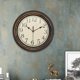 thumbnail image 4 of Relojes colgantes de estilo Retro, reloj de pared redondo de 12 pulgadas con números arábigos grandes silenciosos sin tictac para dormitorio de Hotel, antigua perfecl  Reloj de pared, 4 of 8