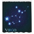 thumbnail image 2 of Ambesonne Virgo Shower Curtain, Constellation Stars Space, 69"Wx70"L, Indigo Blue White, 2 of 2
