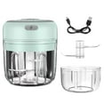 thumbnail image 4 of Picadora de ajo eléctrica LYCAQL, picadora de verduras portátil de 350 ml, trituradora de ajo, machacador de cebolla, licuadora para verduras, procesador de alimentos inalámbrico para jengibre,, 4 of 5